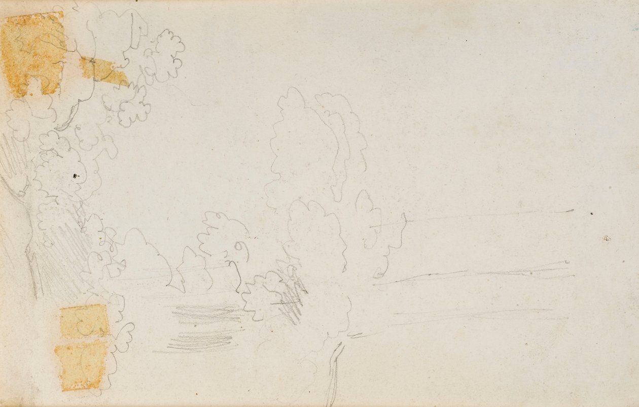 Un paisaje y árboles (verso) de Thomas Baxter