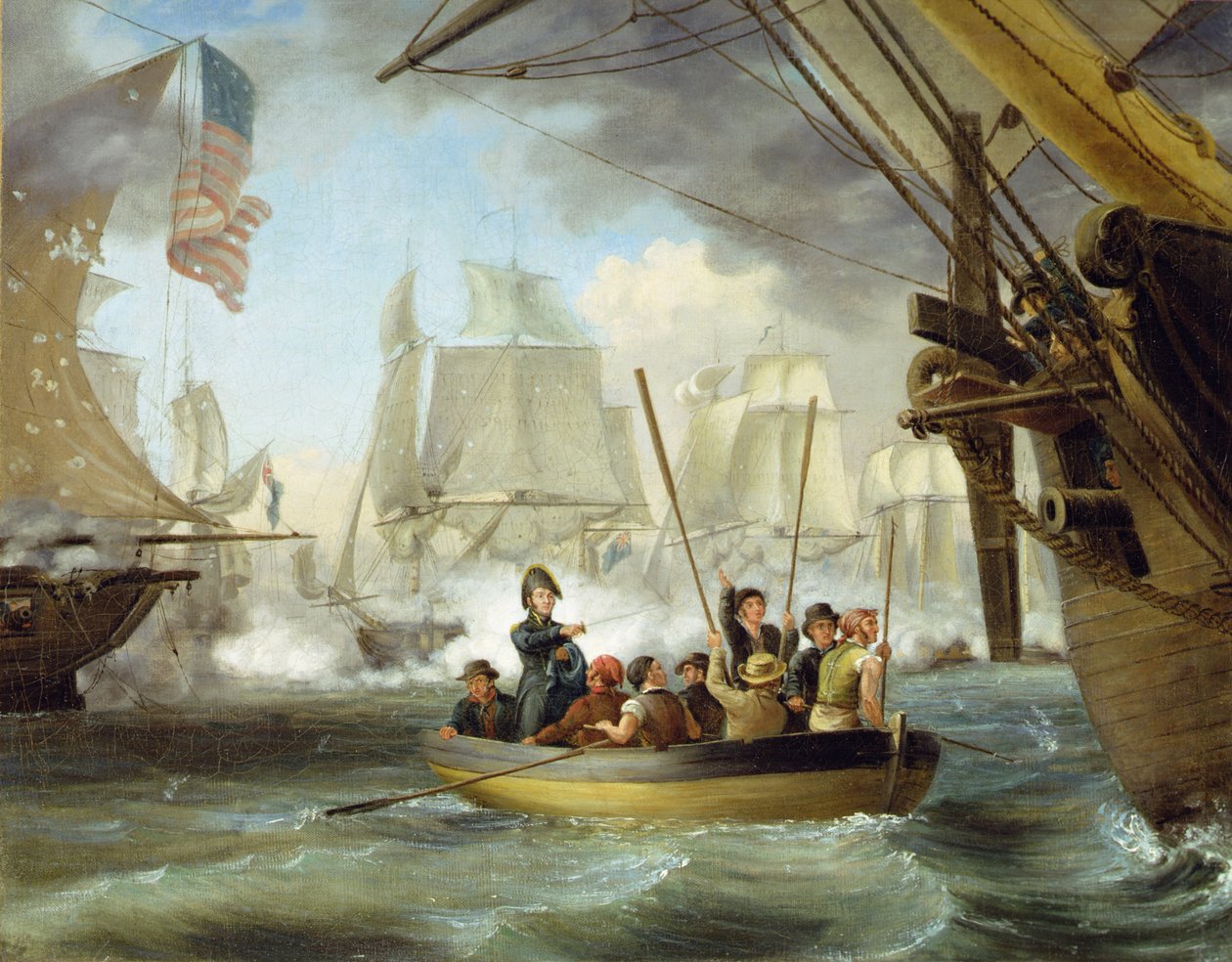 Comodoro Perry en la Batalla del Lago Erie de Thomas Birch