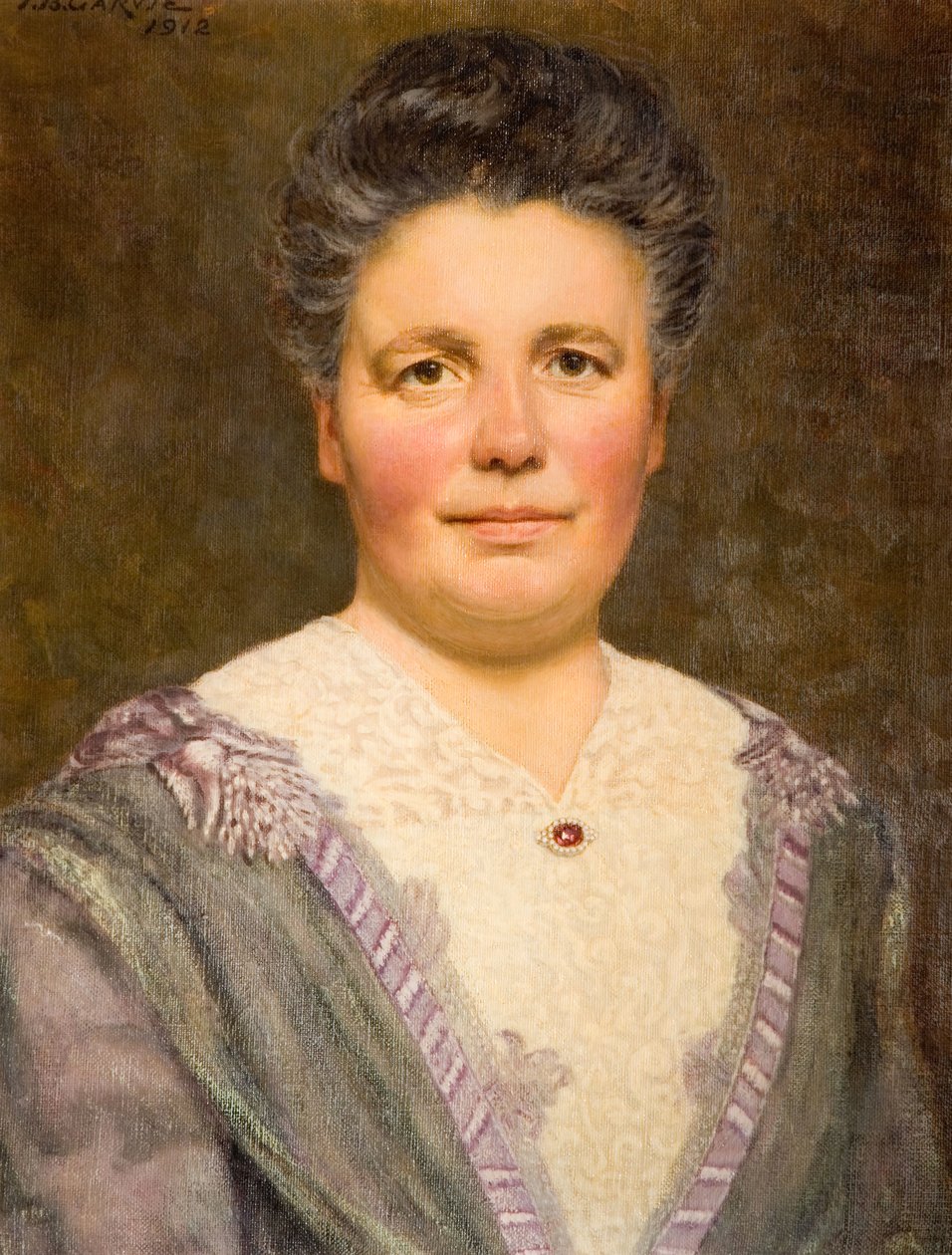 Retrato de Geraldine Cadbury Nee Southall, 1912. de Thomas Bowman Garvie