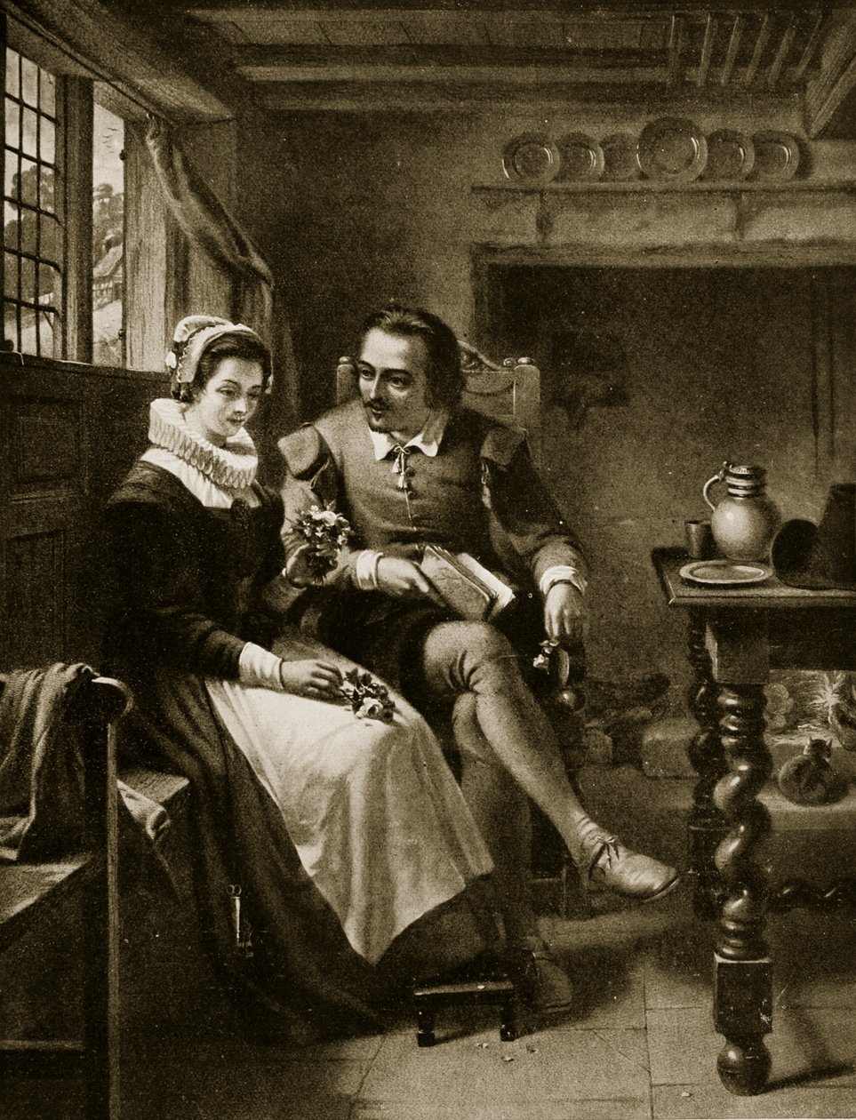El cortejo de Shakespeare, ilustración de 