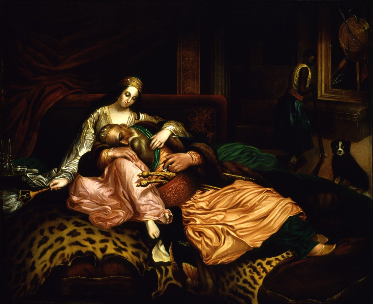 (Escena interior con el Sultán y la Concubina) de Thomas Buchanan Read