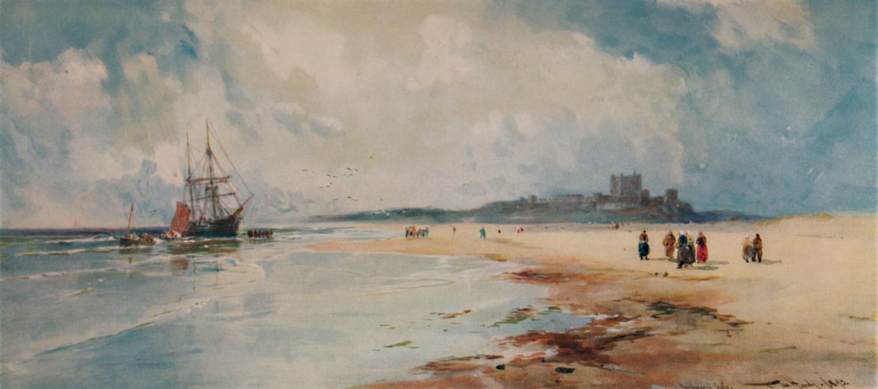 Castillo de Bamborough, 1892, 1935 de Thomas Bush Hardy