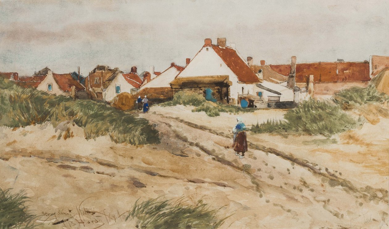Cerca del atardecer, Katwijk, Holanda, 1894 de Thomas Bush Hardy
