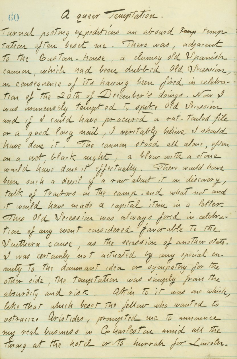 Diarios de Thomas Butler Gunn - Volumen 15, página 70, 12 de enero de 1861 de Thomas Butler Gunn