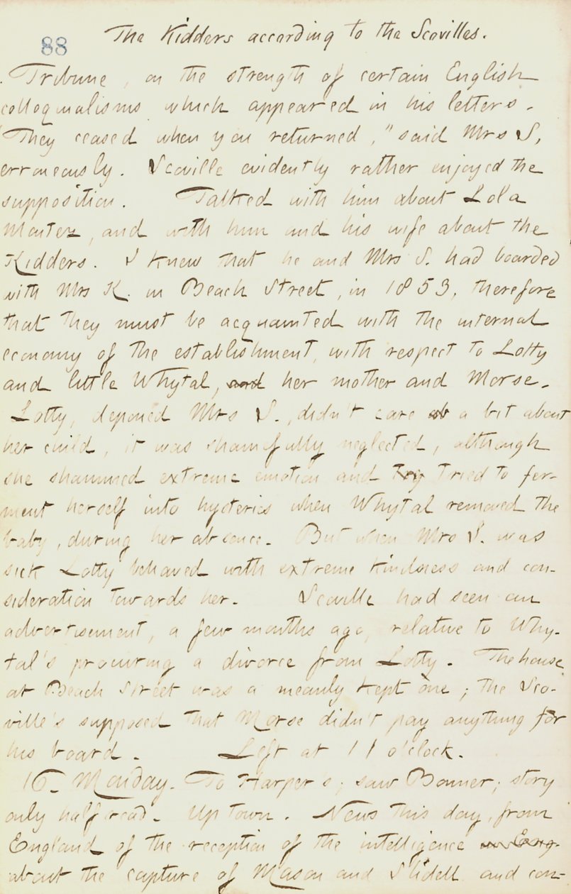 Diarios de Thomas Butler Gunn - Volumen 18, página 99, 15 de diciembre de 1861 de Thomas Butler Gunn