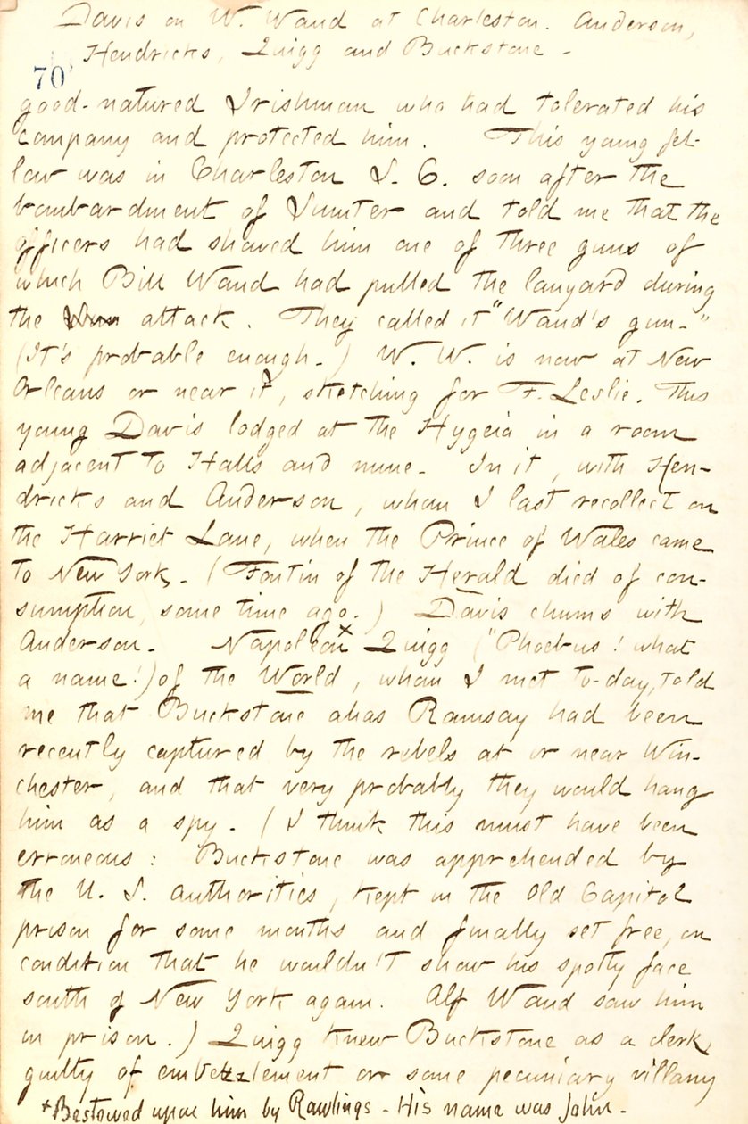 Diarios de Thomas Butler Gunn - Volumen 19, página 84, 26 de marzo de 1862 de Thomas Butler Gunn