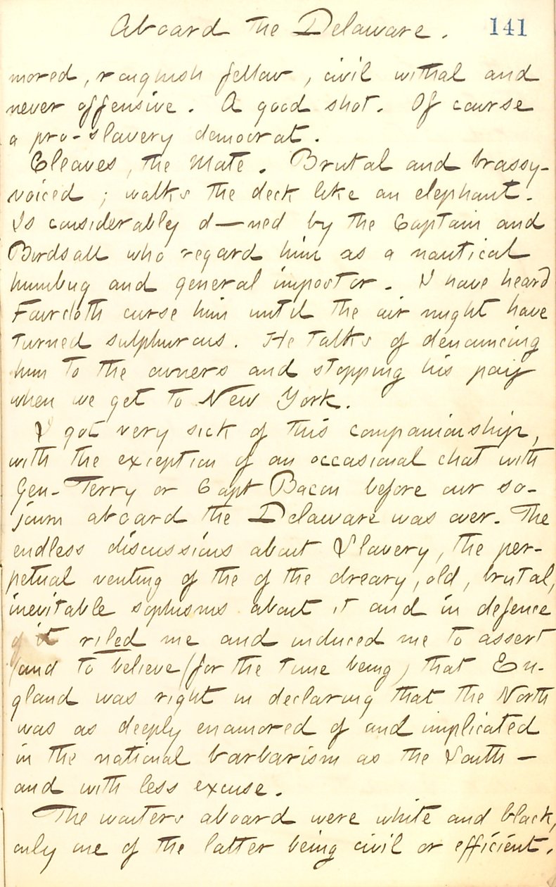Diarios de Thomas Butler Gunn - Volumen 20, página 155, 31 de agosto de 1862 de Thomas Butler Gunn