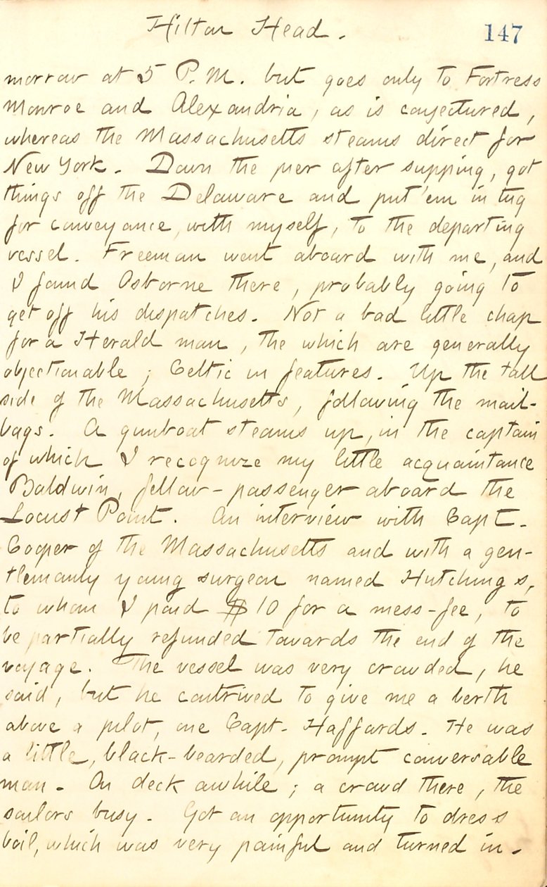 Diarios de Thomas Butler Gunn - Volumen 20, página 161, 8 de septiembre de 1862 de Thomas Butler Gunn