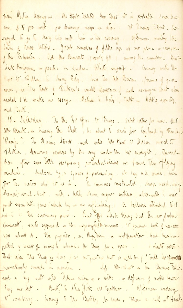 Diarios de Thomas Butler Gunn - Volumen 2, página 155, 15-16 de agosto de 1851 de Thomas Butler Gunn