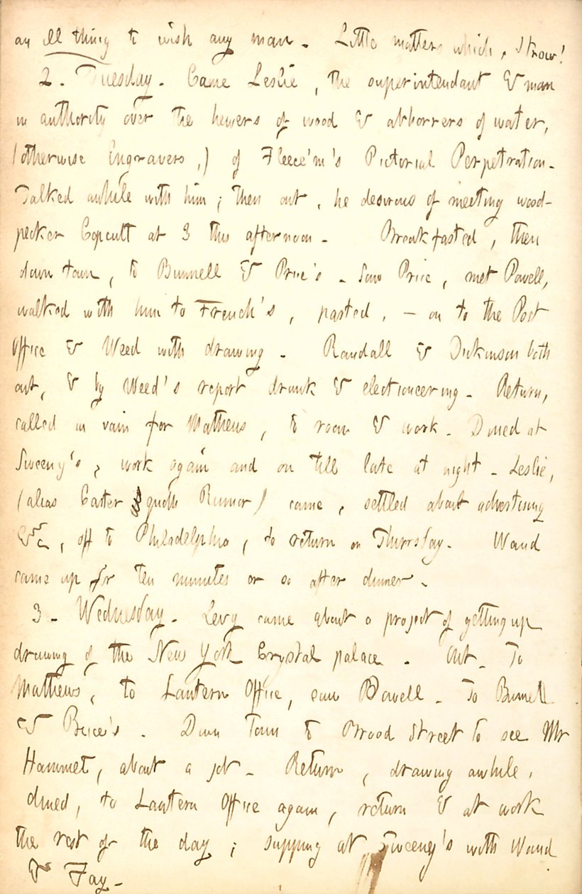 Diarios de Thomas Butler Gunn - Volumen 5, página 83, 1-3 de noviembre de 1852 de Thomas Butler Gunn