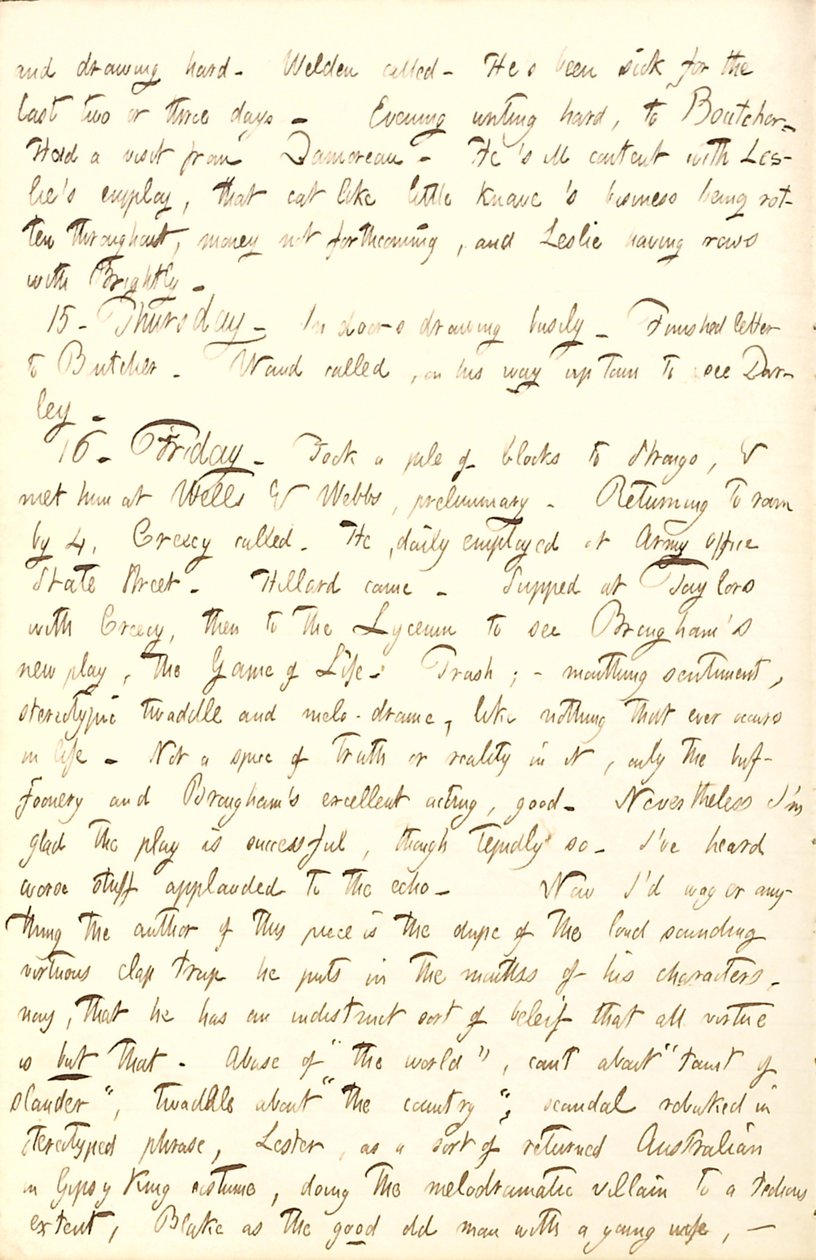 Diarios de Thomas Butler Gunn - Volumen 6, página 218, 14-16 de diciembre de 1853 de Thomas Butler Gunn