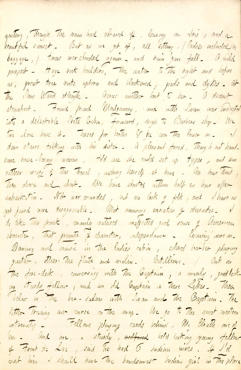 Diarios de Thomas Butler Gunn - Volumen 6, página 59, 13 de agosto de 1853 de Thomas Butler Gunn