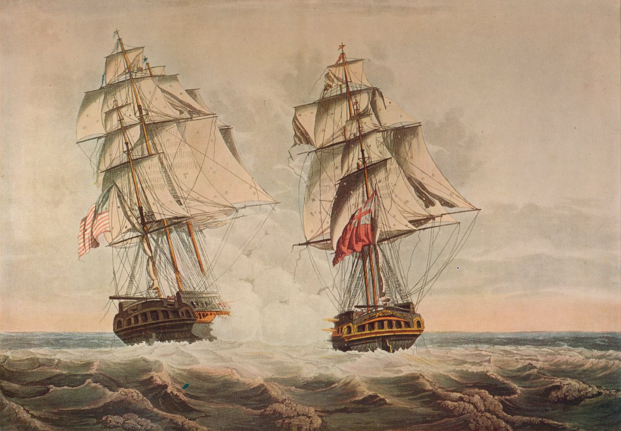 Captura del Presidente, c. 1815 de Thomas Buttersworth