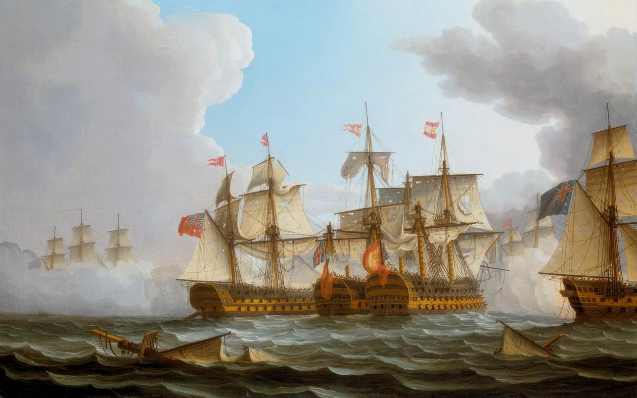La batalla del Cabo de San Vicente de Thomas Buttersworth