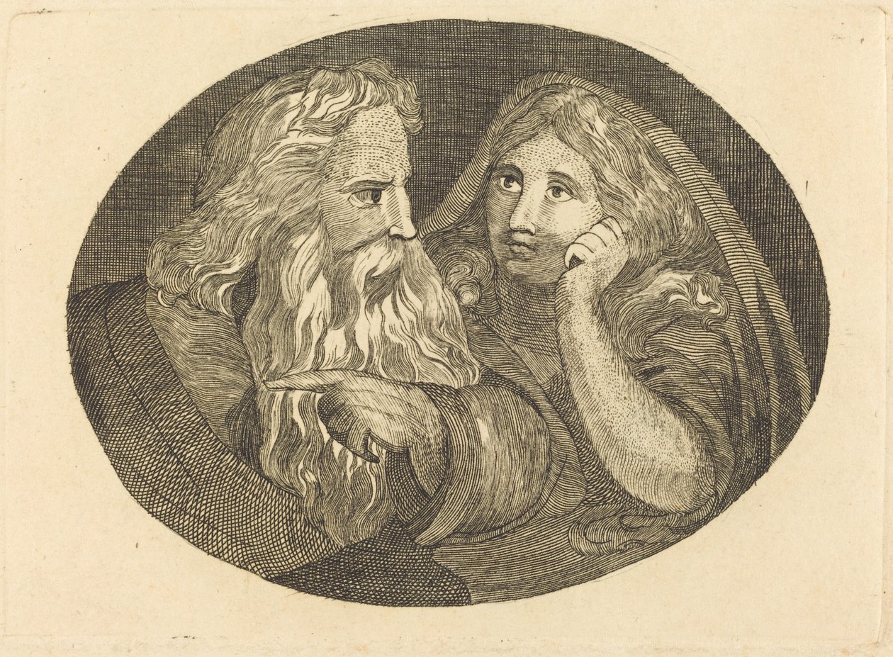 Lear y Cordelia de Thomas Butts, Jr. after William Blake