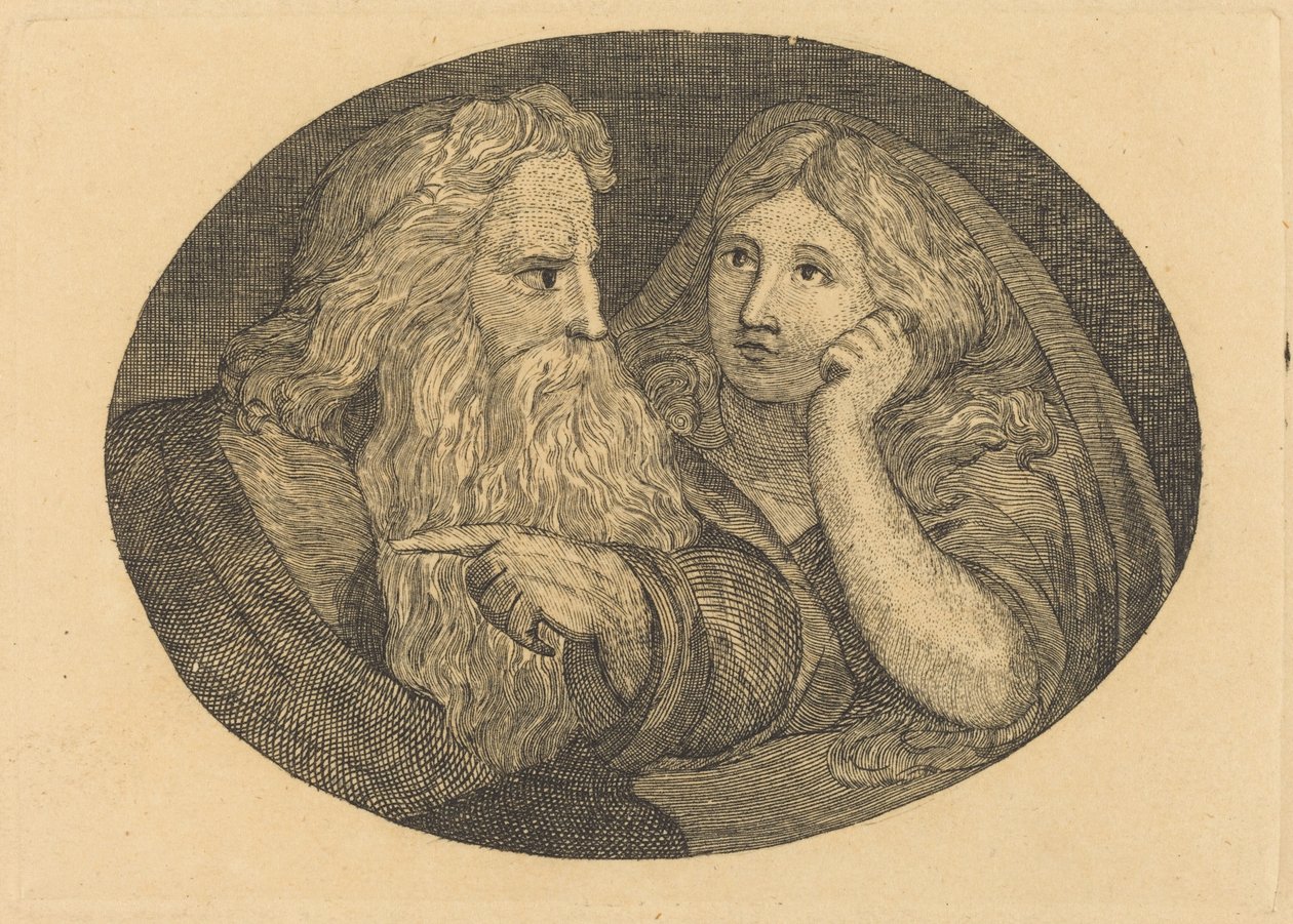 Lear y Cordelia de Thomas Butts, Jr. after William Blake