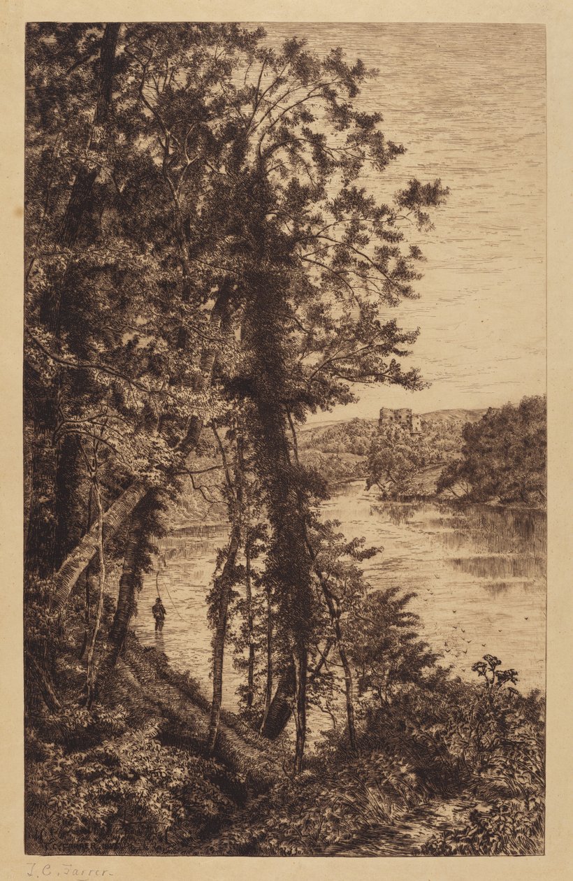 Sin título (Paisaje con pescador) de Thomas C. Farrer