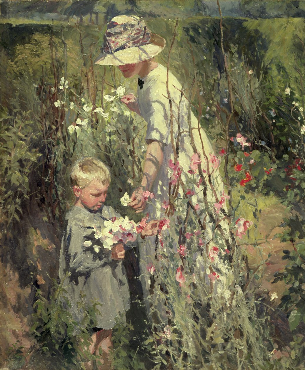 Posies, exh.1912 (óleo sobre lienzo) de Thomas Cantrell Dugdale