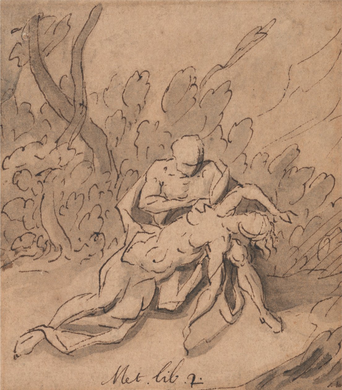 Júpiter y Calisto: Ovidio, Metamorfosis, Libro 2 de Thomas Carwitham
