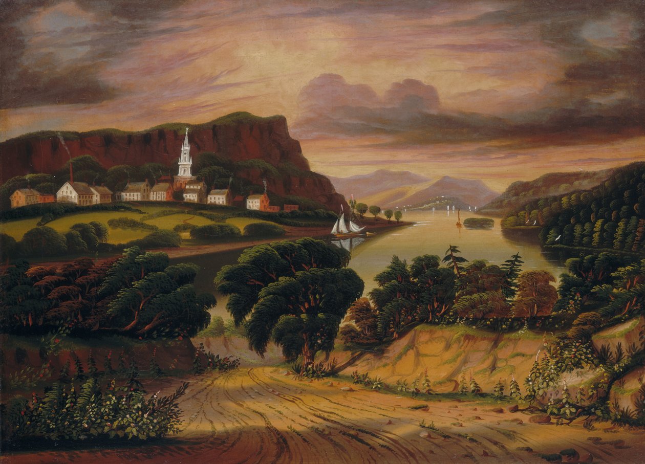 Lago George y el pueblo de Caldwell de Thomas Chambers