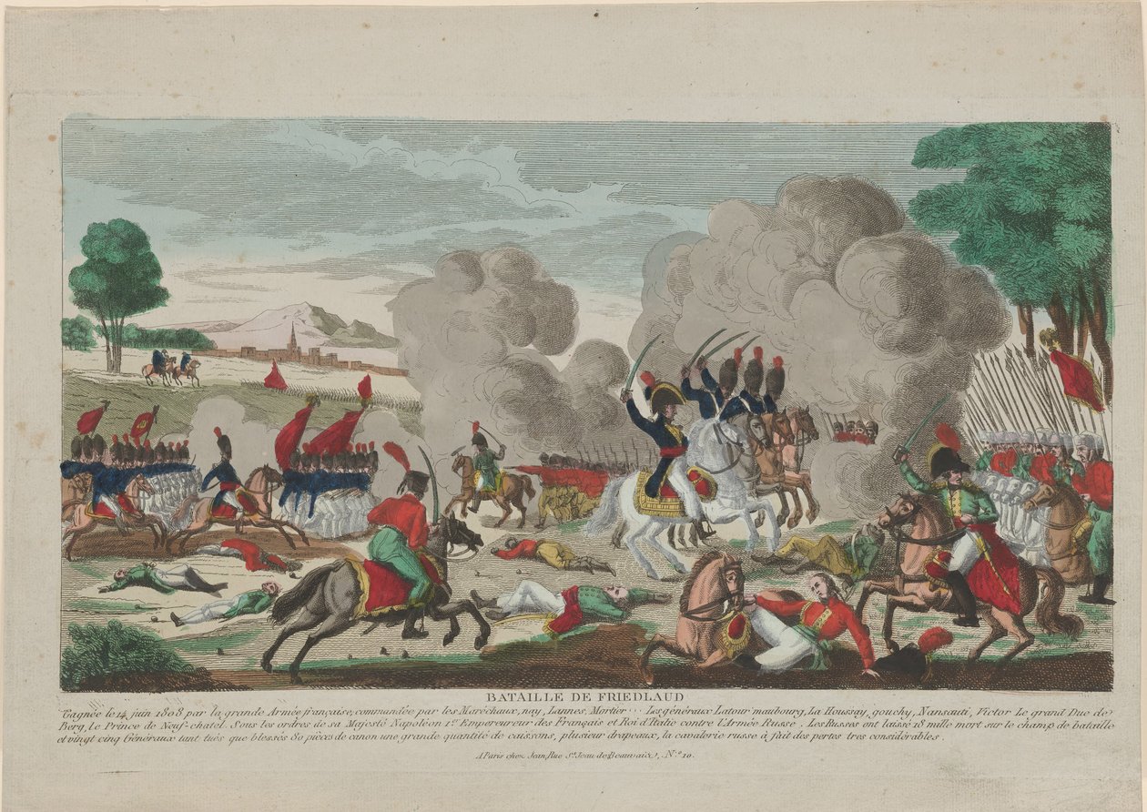 La batalla de Friedland. Una carga de la Guardia Leib rusa el 14 de junio de 1807 de Thomas Charles Naudet