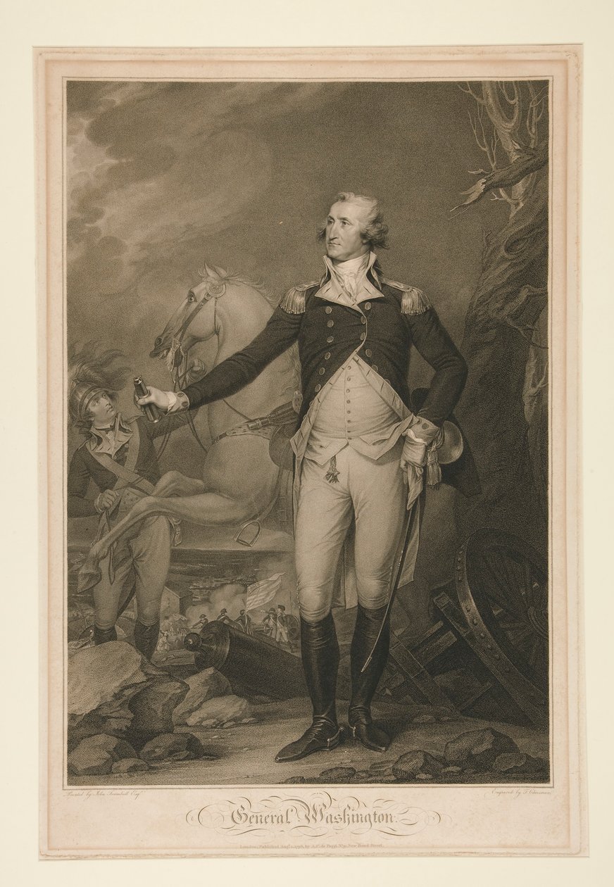 George Washington en la batalla de Trenton (1792) de Thomas Cheesman