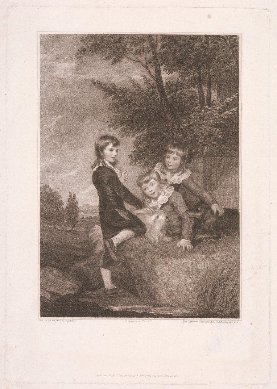 Thomas Philip tercer Lord Grantham, después Conde De Grey, con sus hermanos, Frederick John y Philip de Thomas Cheesman