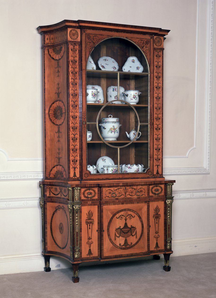 Uno de un par de gabinetes, encargado por el 1er Vizconde Melbourne para Melbourne House, Piccadilly (ahora Albany), c.1773 de Thomas Chippendale