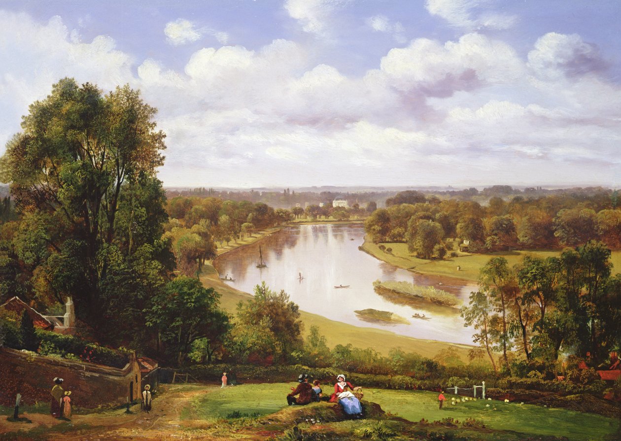 Vista del Río Támesis desde Richmond Hill de Thomas Christopher Hofland