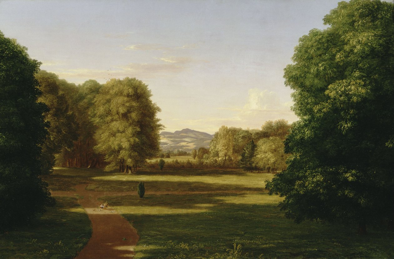 Jardines de la casa señorial Van Rensselaer de Thomas Cole