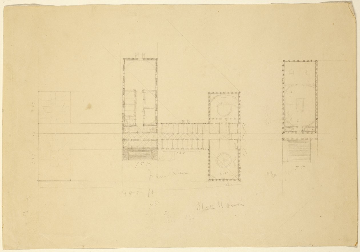 Gran plano de la Casa del Estado de Ohio, c.1838 de Thomas Cole
