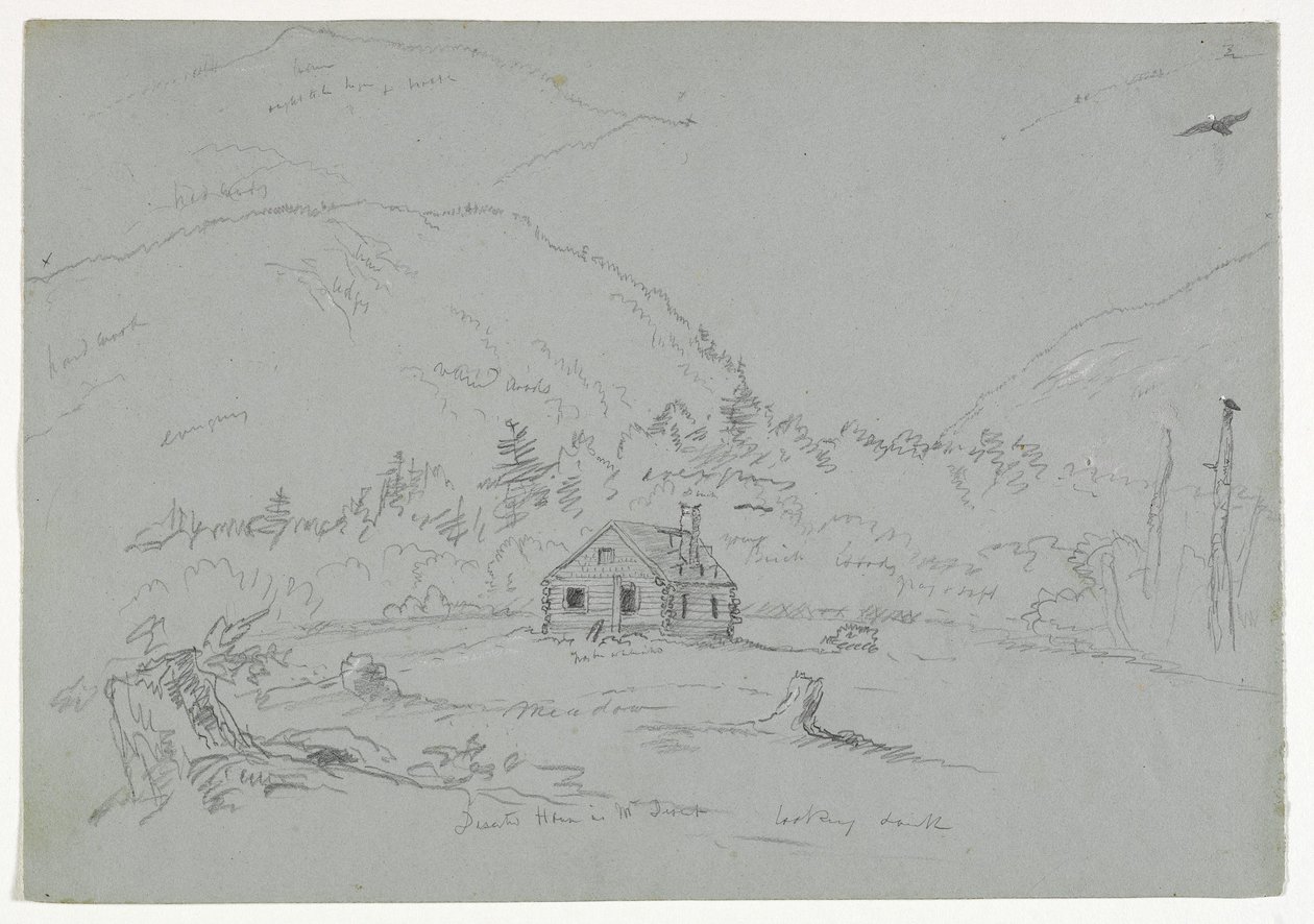 Casa en Mount Desert, c.1844 de Thomas Cole