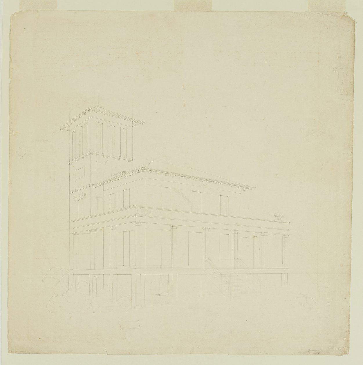 Villa propuesta en Catskill de Thomas Cole