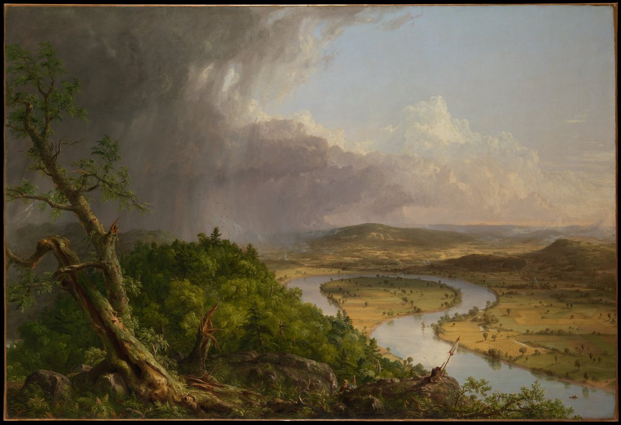Vista desde el monte Holyoke, Northampton, Massachusetts, después de una tormenta - El meandro de Thomas Cole