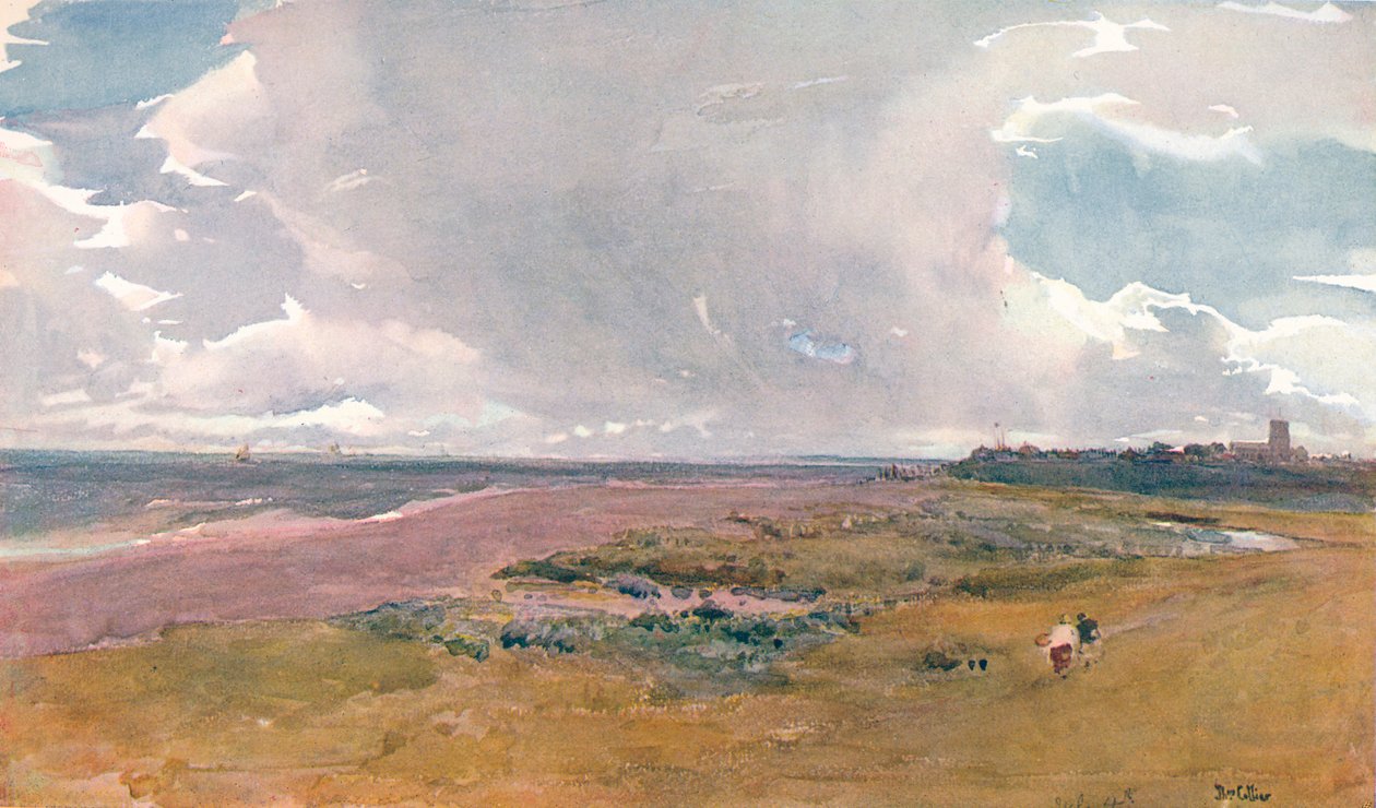 Southwold desde la playa, c1860-1890 de Thomas Collier