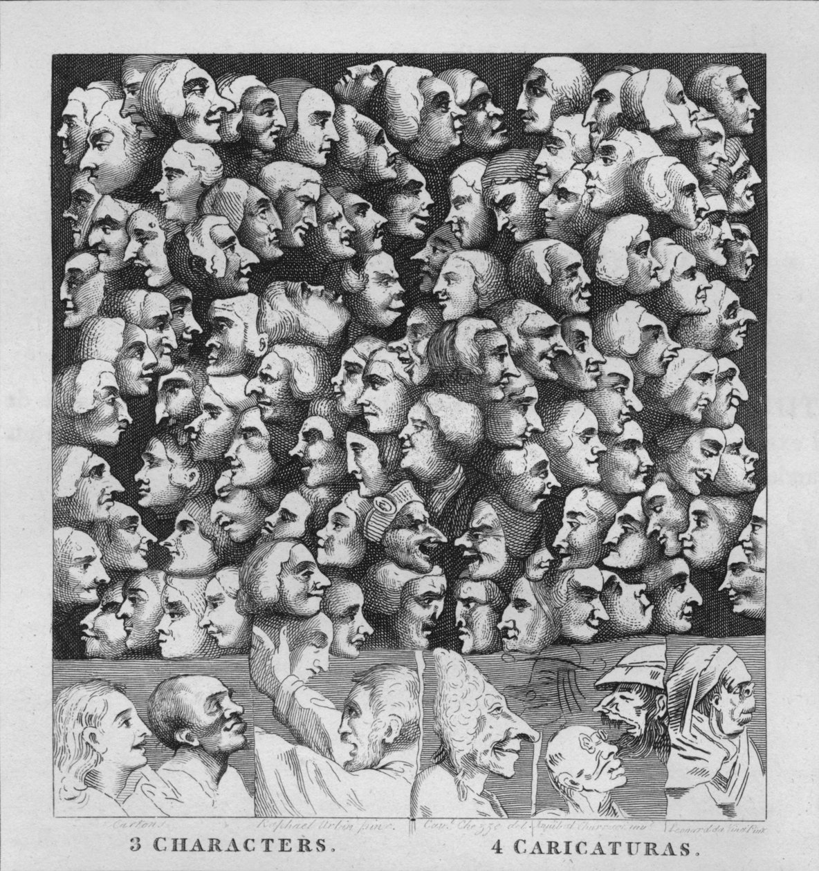 Personajes y caricaturas, 1807, 1827 de Thomas Cook