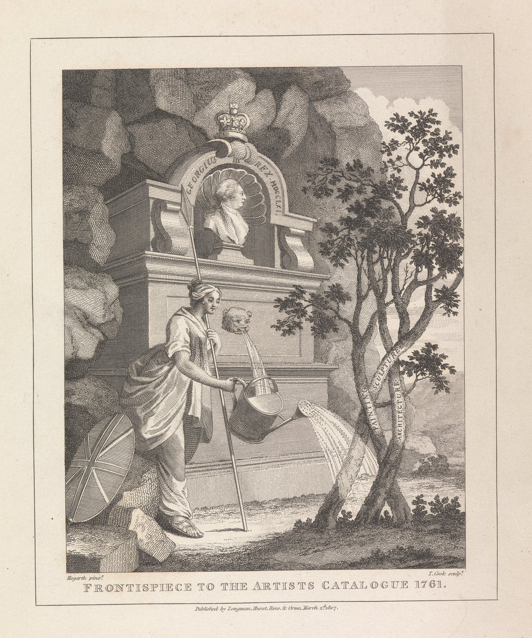 Frontispicio del catálogo del artista, 1761 de Thomas Cook