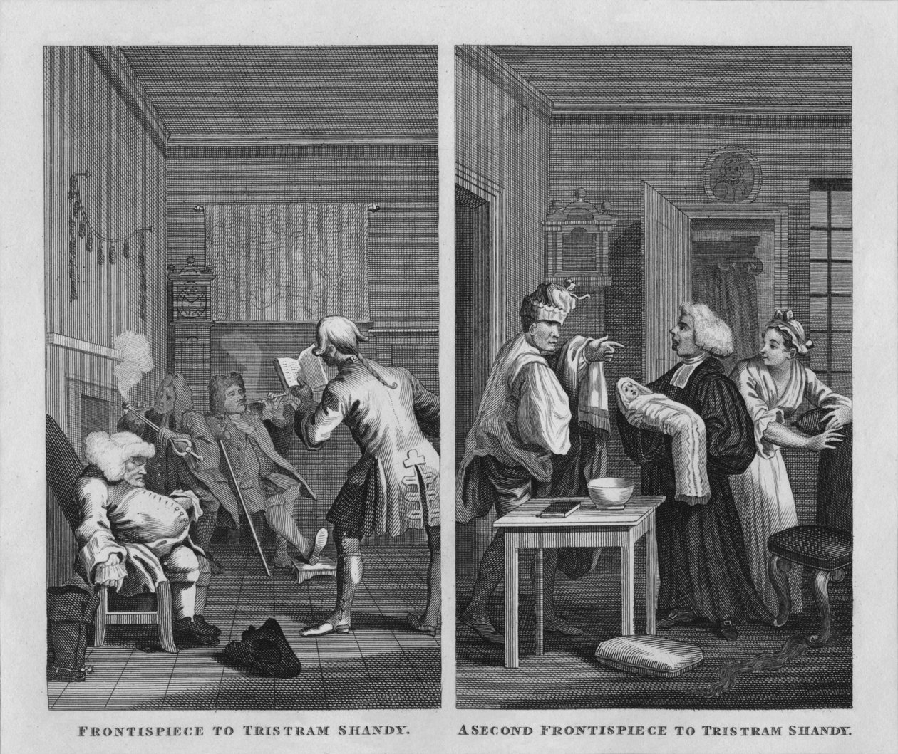 Frontispicios a Tristram Shandy, 1808, 1827 de Thomas Cook