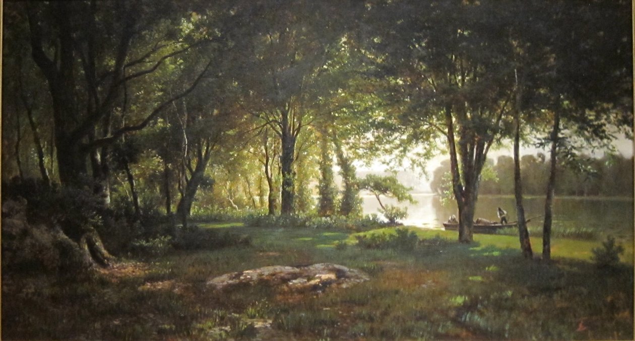 Paisaje, río y bosque de Thomas Corwin Lindsay