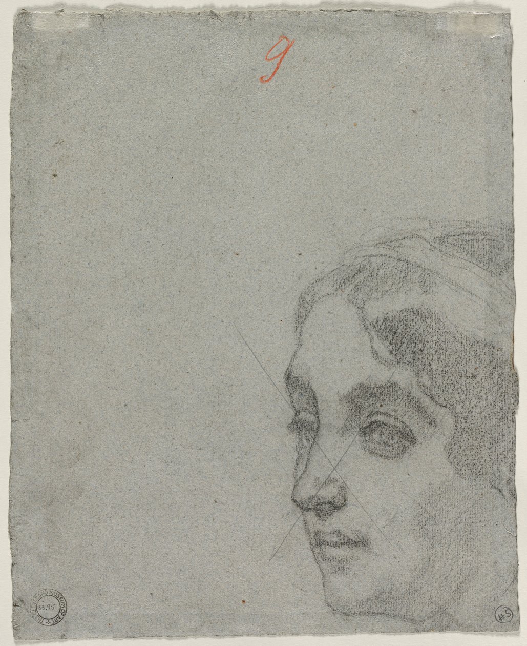 Head of a Woman (verso) de Thomas Couture