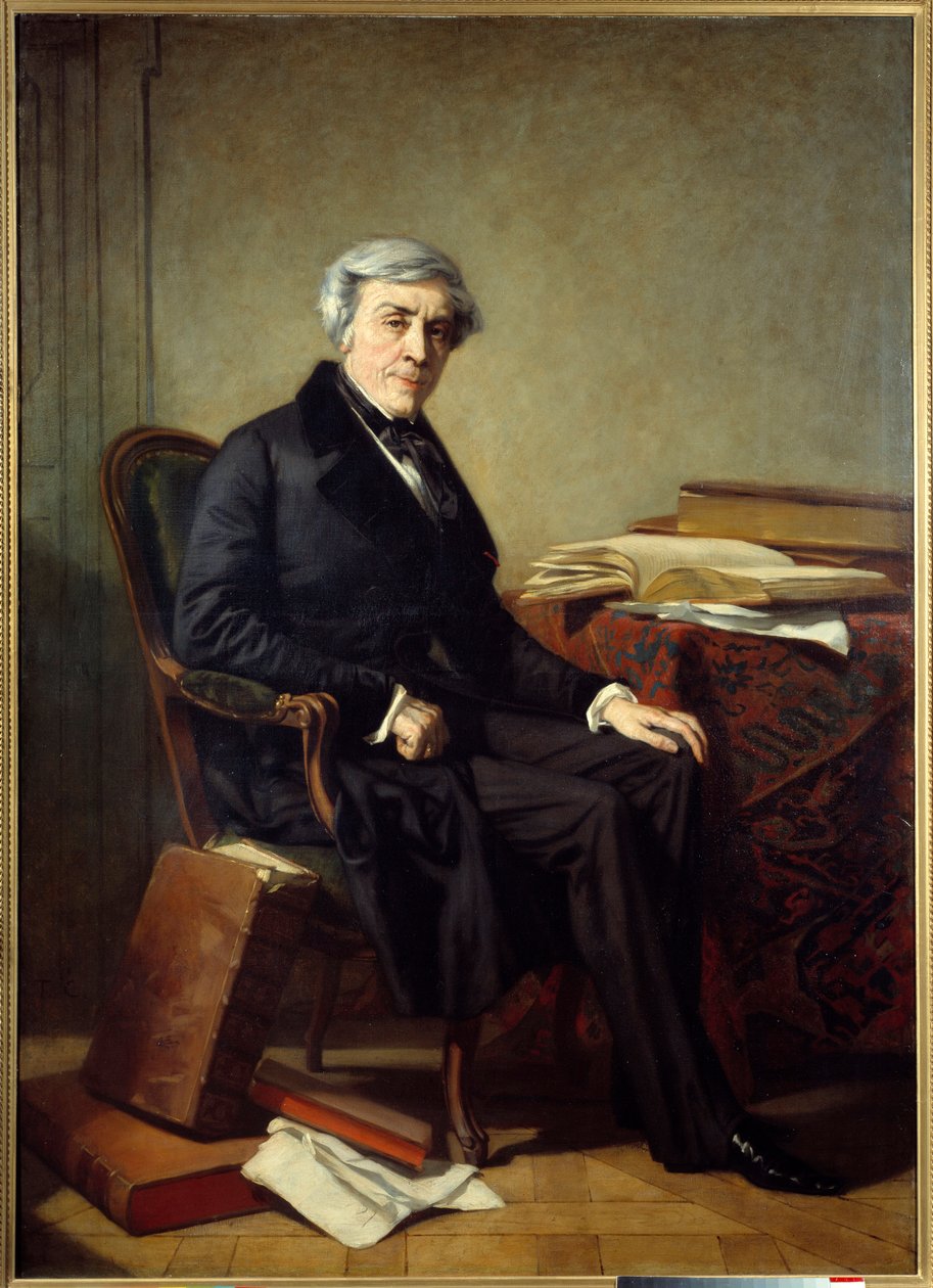Retrato de Jules Michelet (1798-1874) historiador y escritor francés. Pintura de Thomas Couture (1815-1879) de Thomas Couture