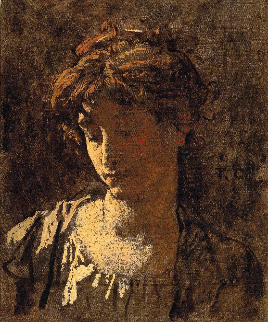 Retrato de una mujer de Thomas Couture
