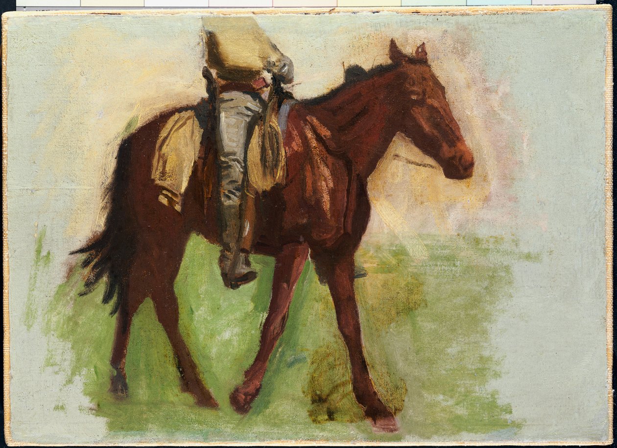 Boceto para "Vaqueros en las tierras baldías" de Thomas Cowperthwait Eakins