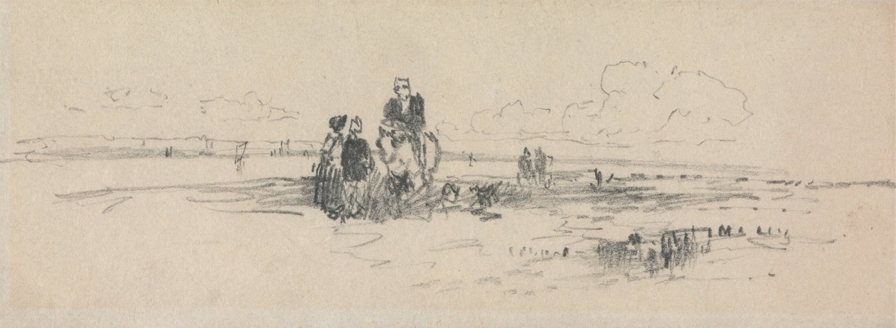 Figuras en la orilla de Thomas Creswick