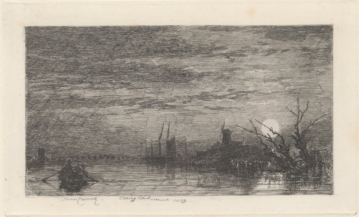 Luz de luna de Thomas Creswick