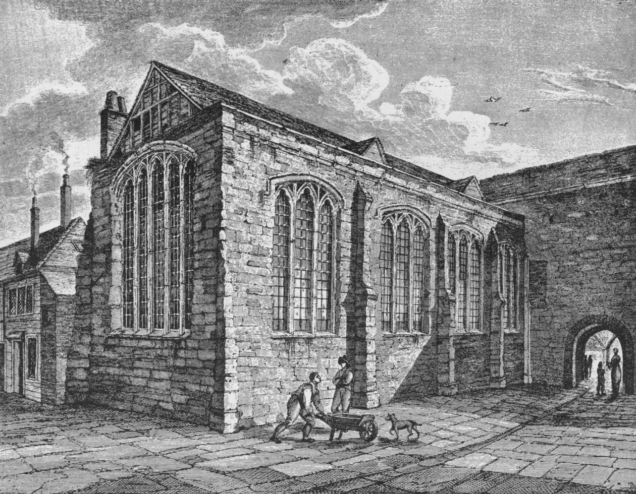 Vista noreste de la Capilla de la Santísima Trinidad, Leadenhall, Ciudad de Londres de Thomas Dale