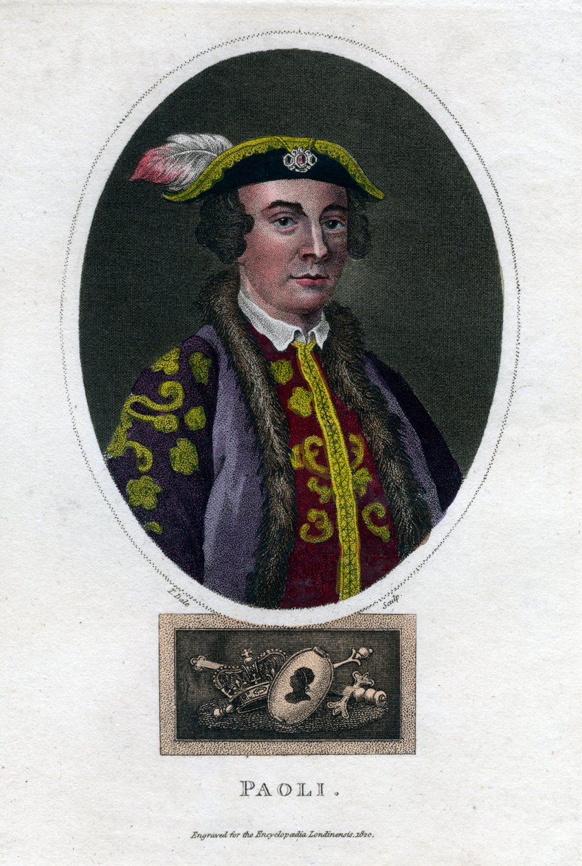 Pascal Paoli, general y patriota corso del siglo XVIII, 1820 de Thomas Dale