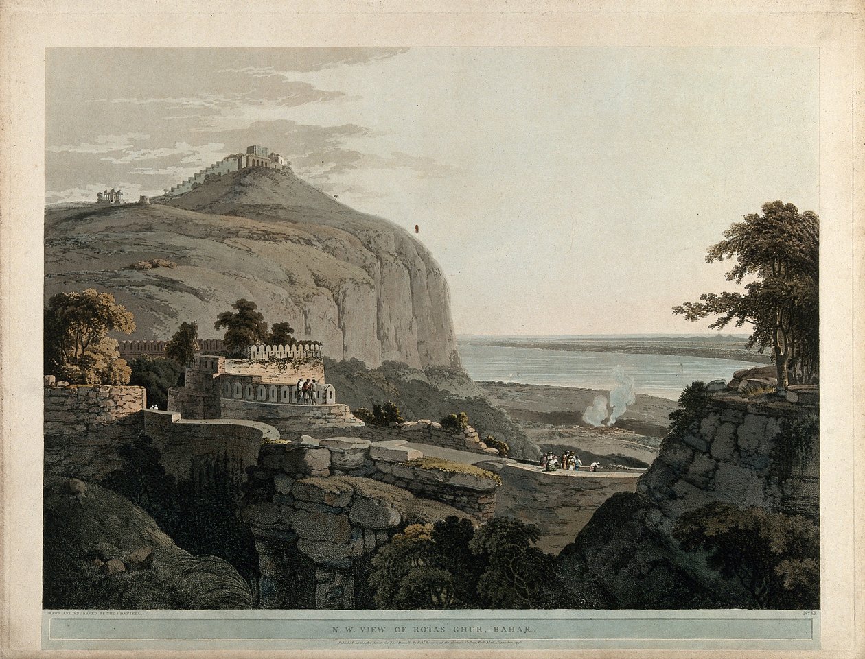 Vista N.O. de Rotas Ghur, Bahar de Thomas Daniell