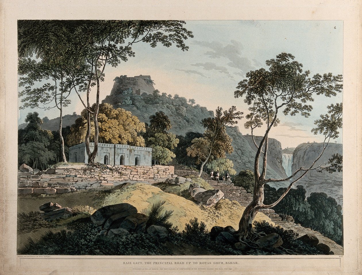 Raje Gaut, la carretera principal hasta Rotas Ghur, Bahar de Thomas Daniell
