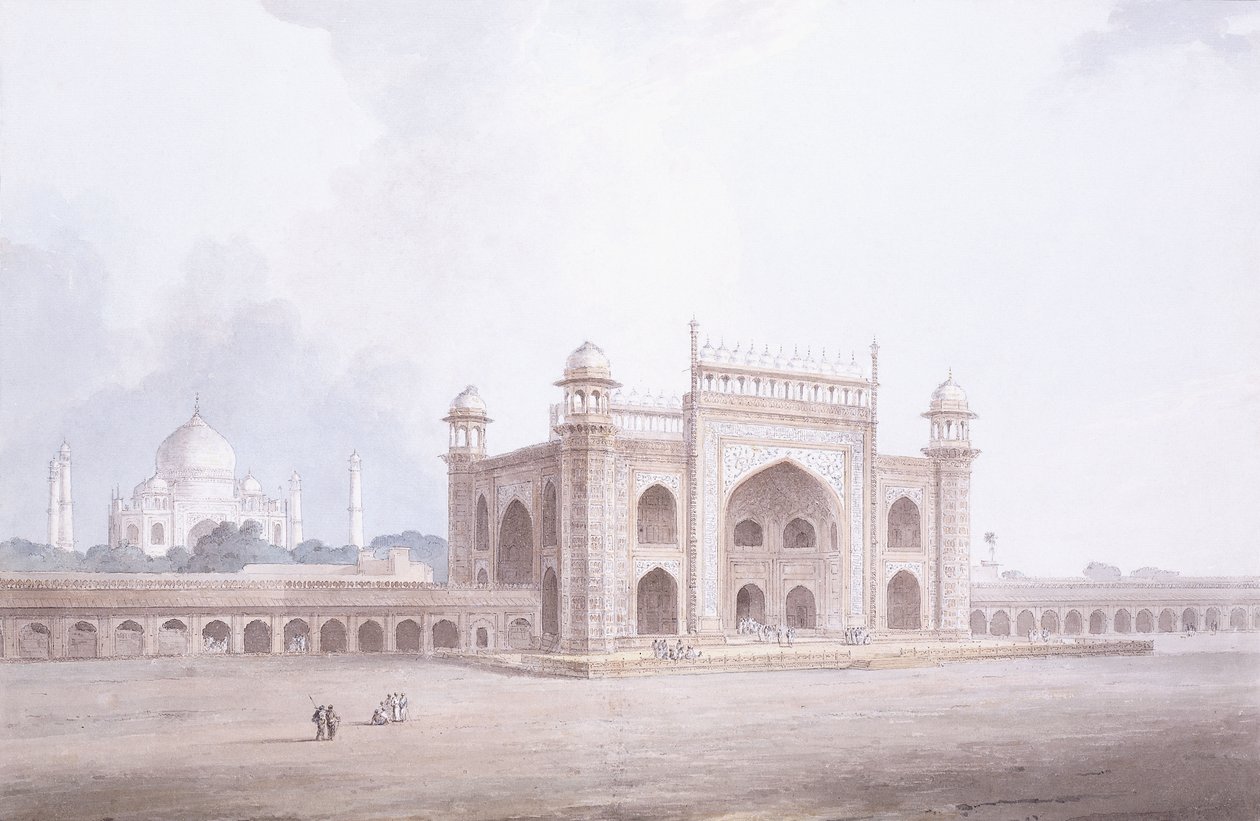 La puerta del Taj Mahal, Agra, Uttar Pradesh de Thomas Daniell